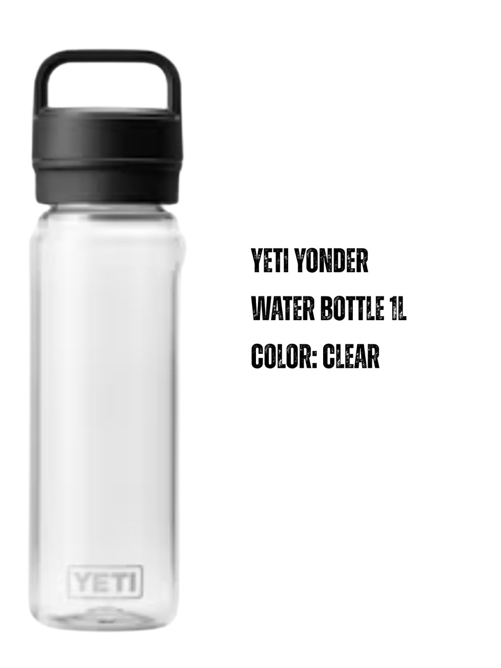 YETI Yonder 1L 34oz Water Bottle Clear NWT